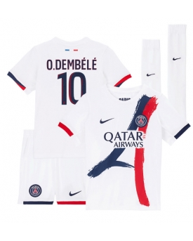 Paris Saint-Germain Ousmane Dembele #10 Maglia Gara Trasferta Repliche 2025-26 Bambino Maniche Corte